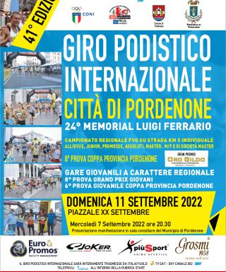 Locandina 41° Giro Podistico Internazionale cittá di Pordenone (foto fvg/fidal)