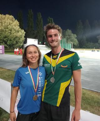 Giulia Riccardi e Lorenzo Naidon con le medaglie tricolori
