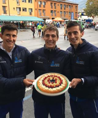 Luca Merli, Marco Filosi ed Alberto Vender al termine della gara