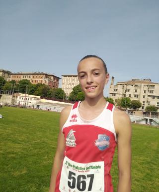 Caterina Caligiana dopo il record nei 600 cadette