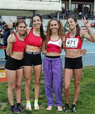 La 4x400 Calvesi con Camilla Sergi, Elisabetta Munari, Eleonora Foudraz, Eleonora Marchiando