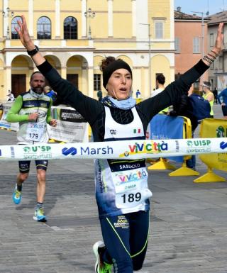 La vincitrice della gara femminile Gloria Venturelli a Reggio Emilia