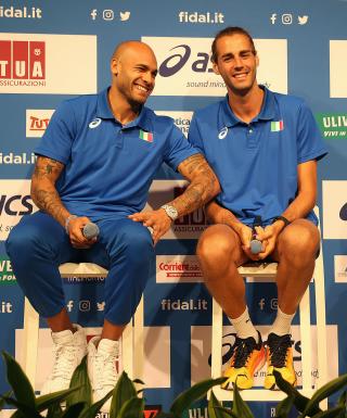 Marcell Jacobs e Gianmarco Tamberi (foto Colombo/FIDAL)