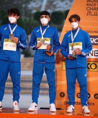 Lomuscio, Giampaolo e Notaristefano (foto World Athletics)