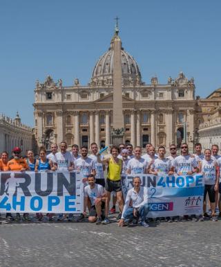 Run4Hope in Vaticano nella passata edizione (foto organizzatori)