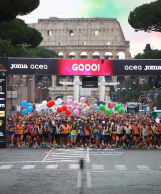 La partenza della Run Rome The Marathon 2023 (Phototoday/organizzatori)