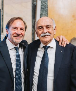 Franco Arese con il presidente FIDAL Stefano Mei (foto Paolo Cilli)