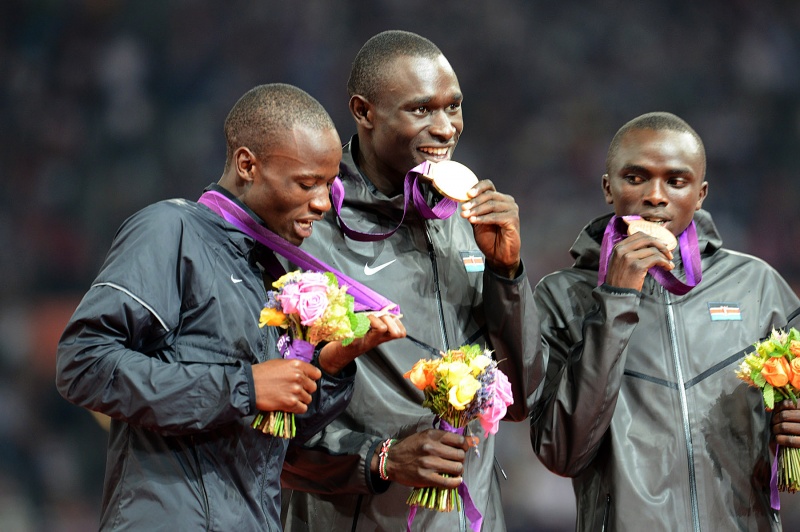 Podio 800 metri uomini, Giochi Olimpici Londra 2012: Rudisha, Amos, Kitum