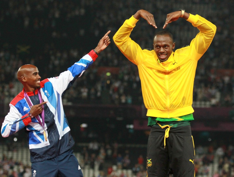 Usain Bolt Mo Farah Londra 2012 Olimpiadi