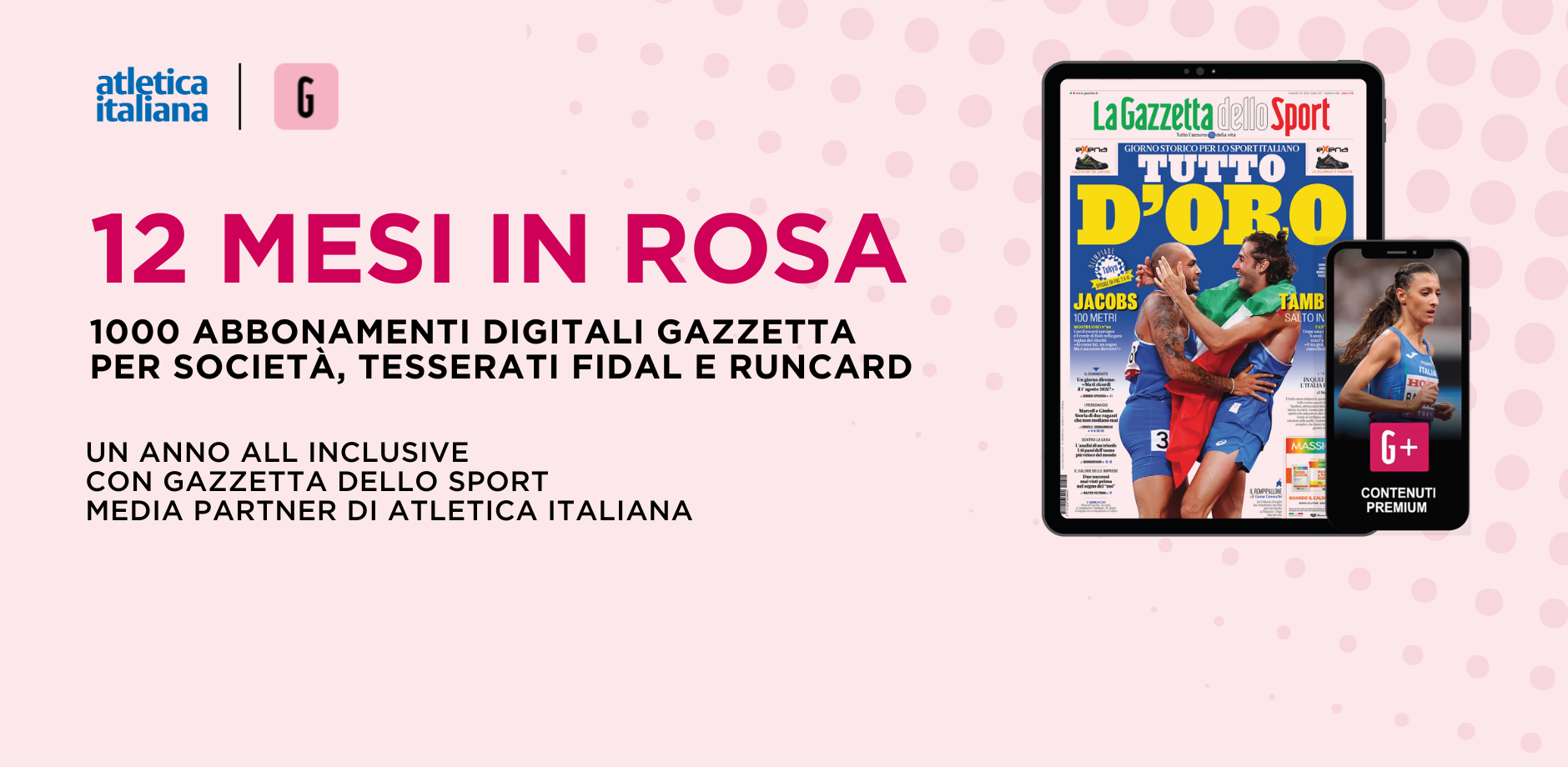 1000 abbonamenti Gazzetta per i tesserati