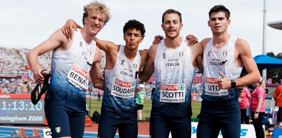 4x400 show: 2:58.10 record degli Europei