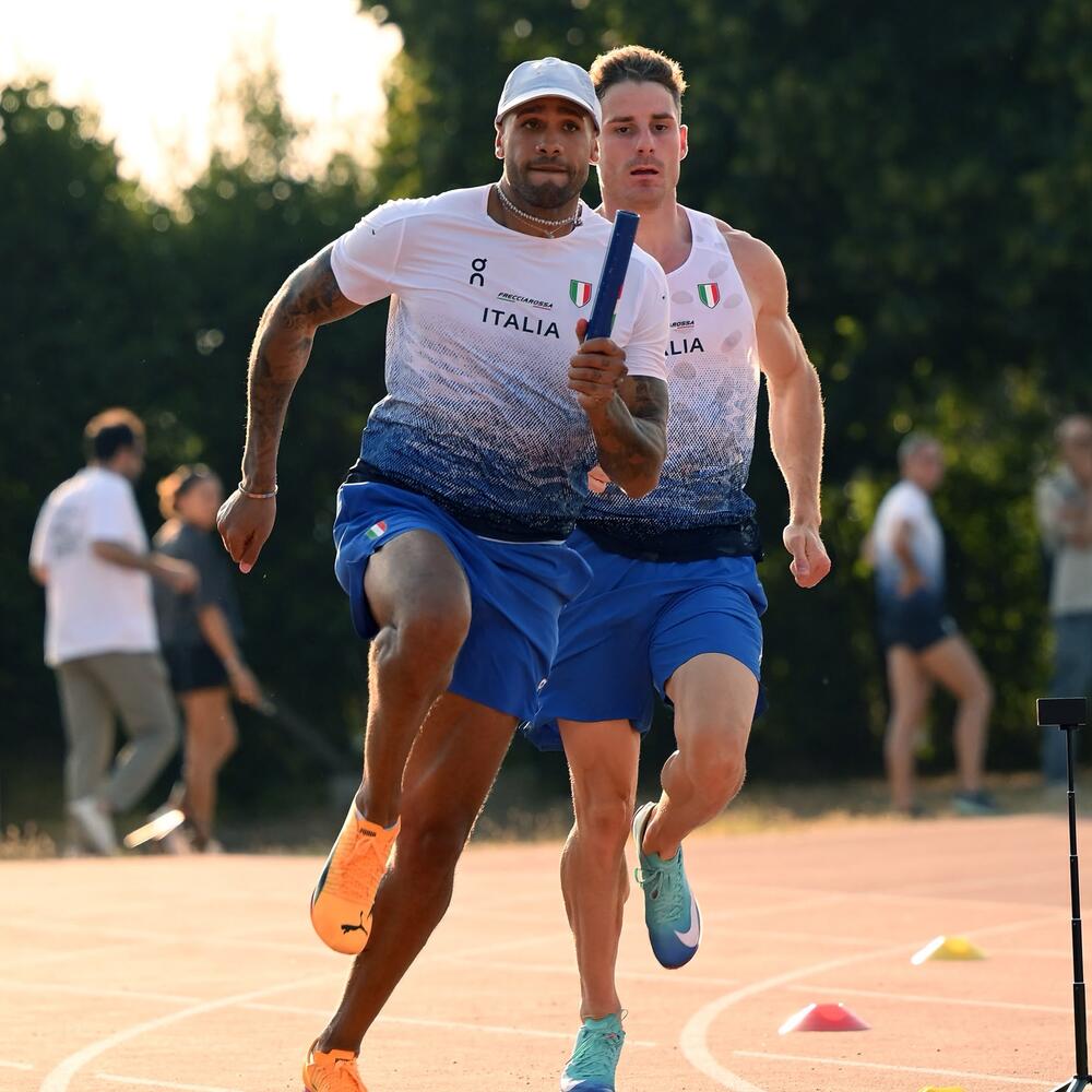 Velocisti azzurri in allenamento a Roma, preparazione per gli Europei di Birmingham
